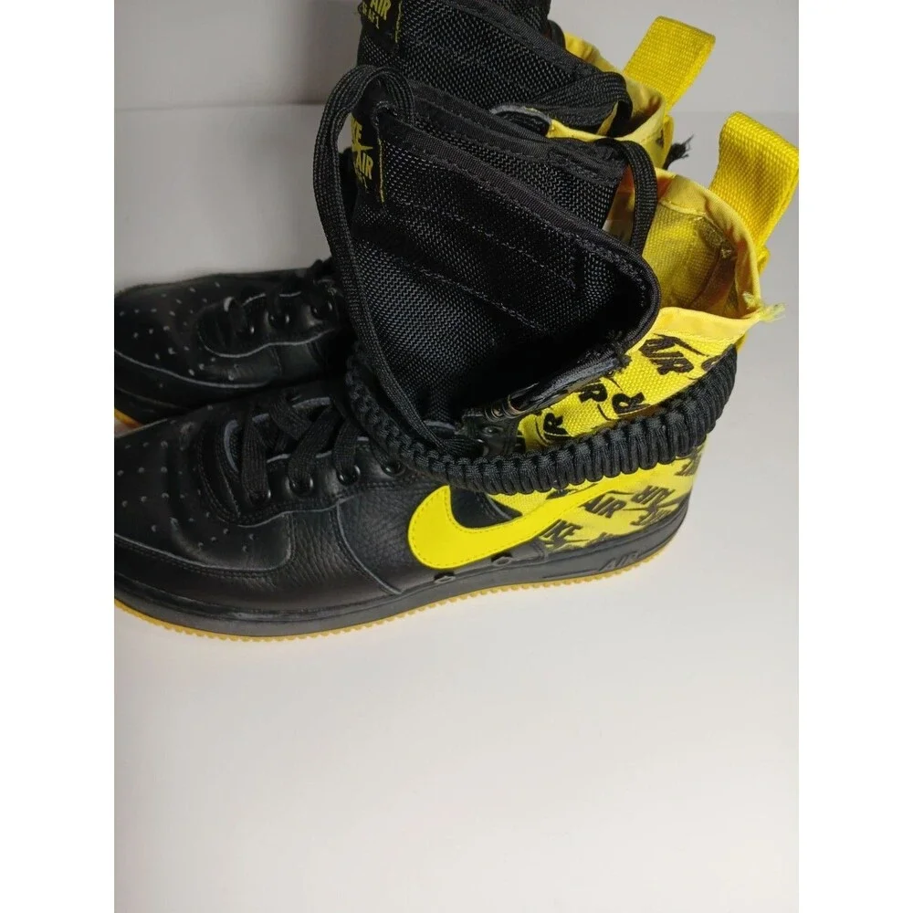 Nike SF Air Force 1 High Black Yellow Size 8.5 Men’s Limited Edition Sneakers - Picture 3 of 8